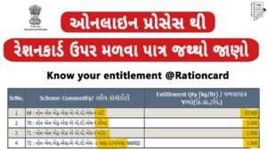 APL અને BPL રેશનકાર્ડમાં મળવાપાત્ર જથ્થો ચકશો ઘરે બેઠા ઓનલાઈન